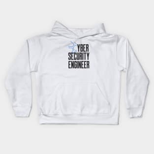 Cyber Security Engineer Blue Circuits Kids Hoodie